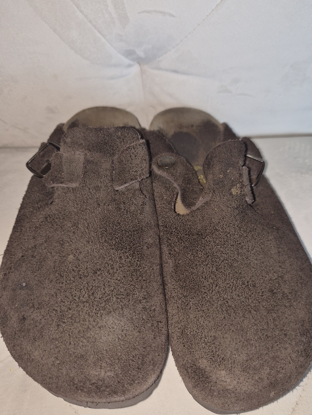 Birkenstock Boston clogs in a dark brown suede material Size 37 / 7